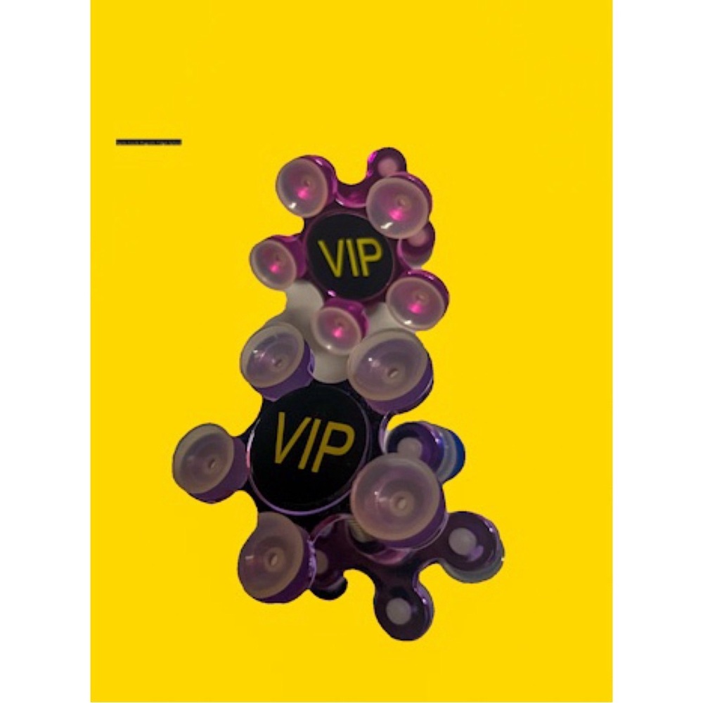 VIP Purple and Black Party bungie, sticky toys to put your phone or tablet on.